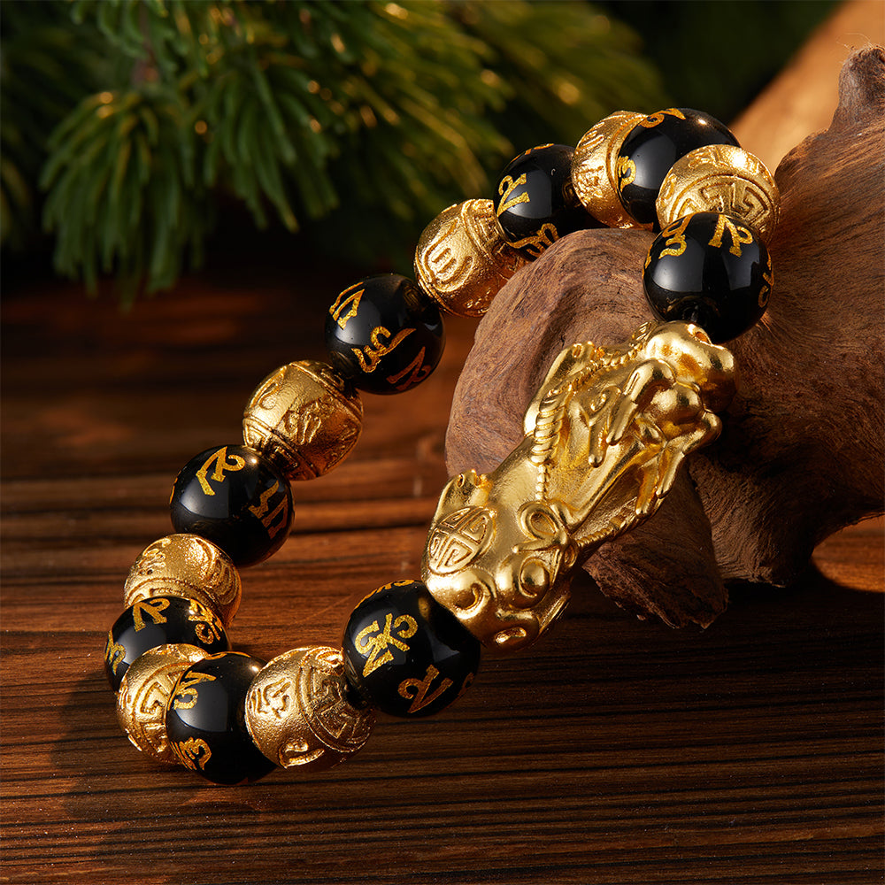 black and gold bracelet
