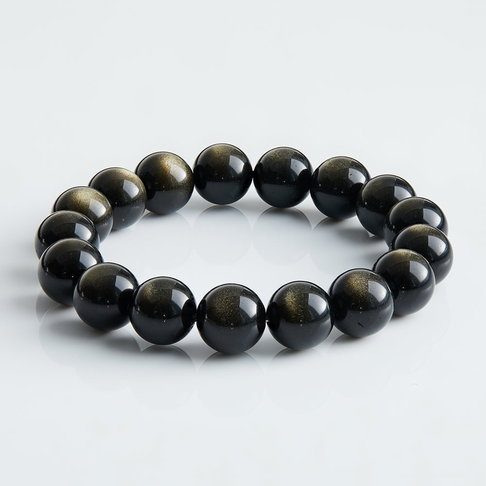 Silver Obsidian Bracelet | Protection & Strength – Blessing & Luck