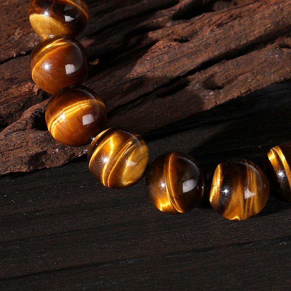 Bracelet for Enhancing Wealth & Career - Yellow Tiger Eye Bracelet With Blessing