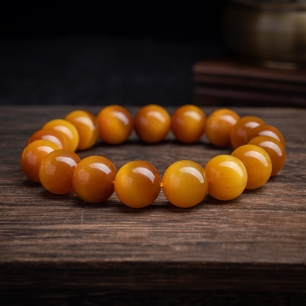 Feng Shui Bracelet | Bracelet for Enhancing Wealth & Career - Natural Golden Tiger Eye Bracelet with Blessing